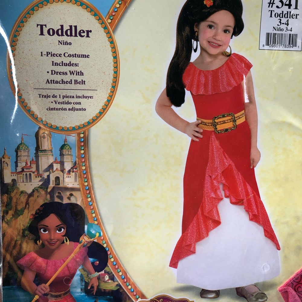 NEW Nino Costume includes 1 PC dress withbelt. Size: Toddler Size: 3 - 4.